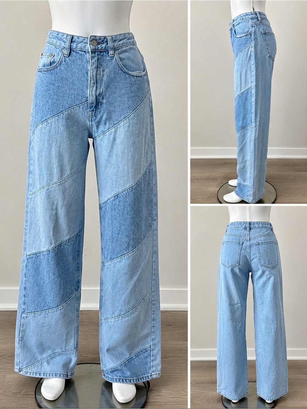 PacSun 90’s Boyfriend patchwork light wash jeans size 26 Y2K